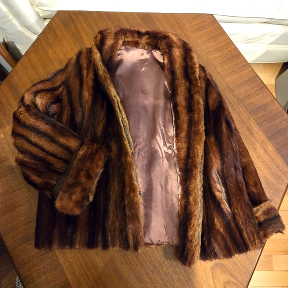 Vintage Mink Fur Jacket, Size 12 - Picture 10 of 16